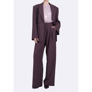NEW NONCHALANT LABEL monroe wide leg trouser pant in plum